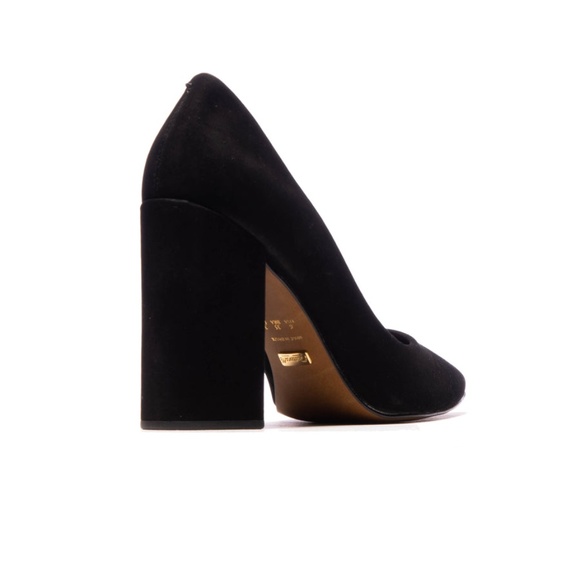 MARTA MIDNIGHT BLACK (deep navy) NUBUCK leather block heels, size 41 (US 10) - Picture 2 of 9
